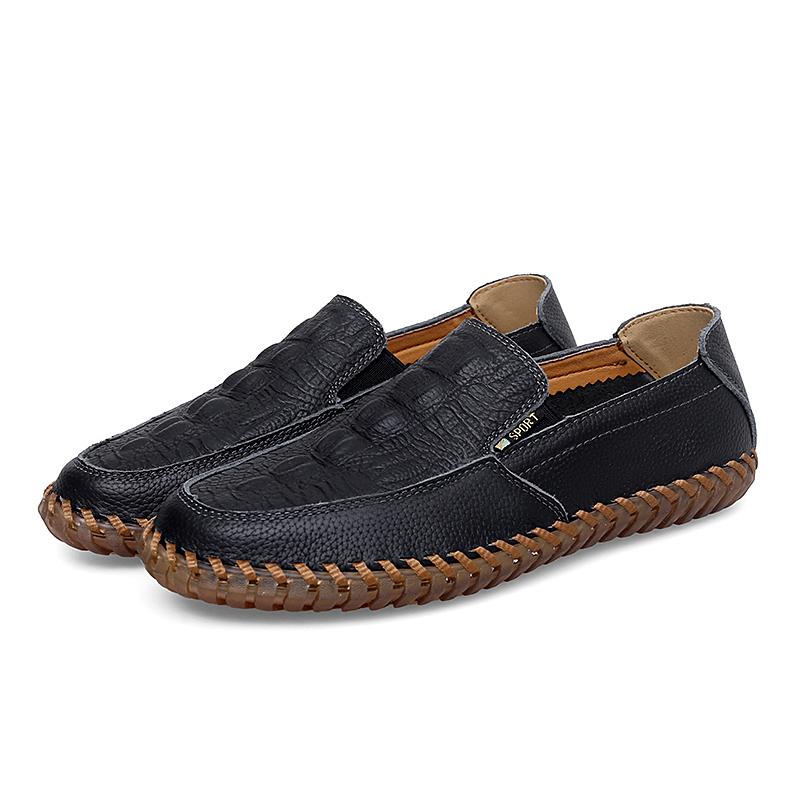 Handmade Men's Casual Shoes Leather Moccasins Loafers Outdoor Men Driving Shoes Non-slip Sneakers Zapatillas Hombre Big Size 47