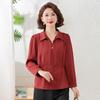 Xiaofu Spring Fashion Long Sleeve Casual Blouse for Middle-Aged Women