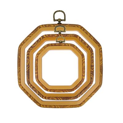 Octagonal Embroidery Hoop Imitated Wood Display Frame Octagonal Hoop for Embroidery Stitching Needleworks Craft Project