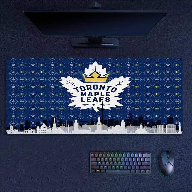Toronto Maple Leafs Farbiges Mauspads Großes Gaming Tischkissen Rutschfestes Laptop Tablet Großes Mauspads XXL Matte Mini PC Spielmatte Mit Verschlusskante