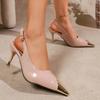 Sexy Sandals For Women Work Slingback Elegant Dressy Heels For Woman Closed Toe High Heel Wedding Bride Prom Party Evening Shoes