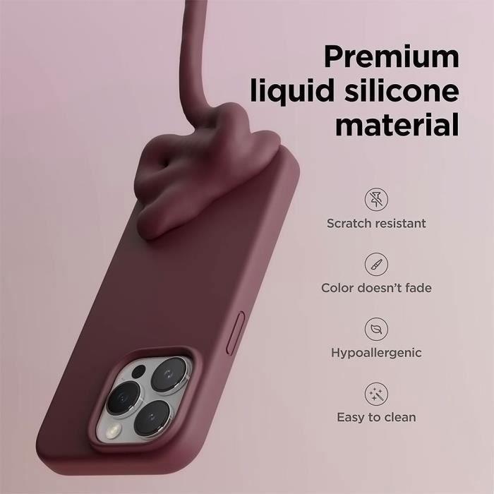 Protective Case - BOOLING - for iPhone 16 Pro Max - Ultra Thin Silicone - Shockproof - Bordeaux Red