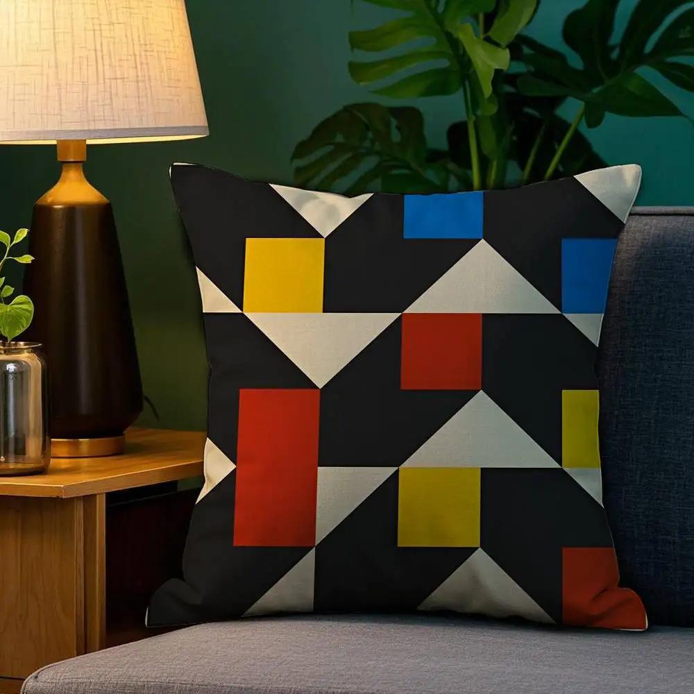 Home Decor Modernist Geometric Pattern Digital Print Pillow Pattern Cushion Cover Suitable for Sofa Bedroom Car Pillow Cover
