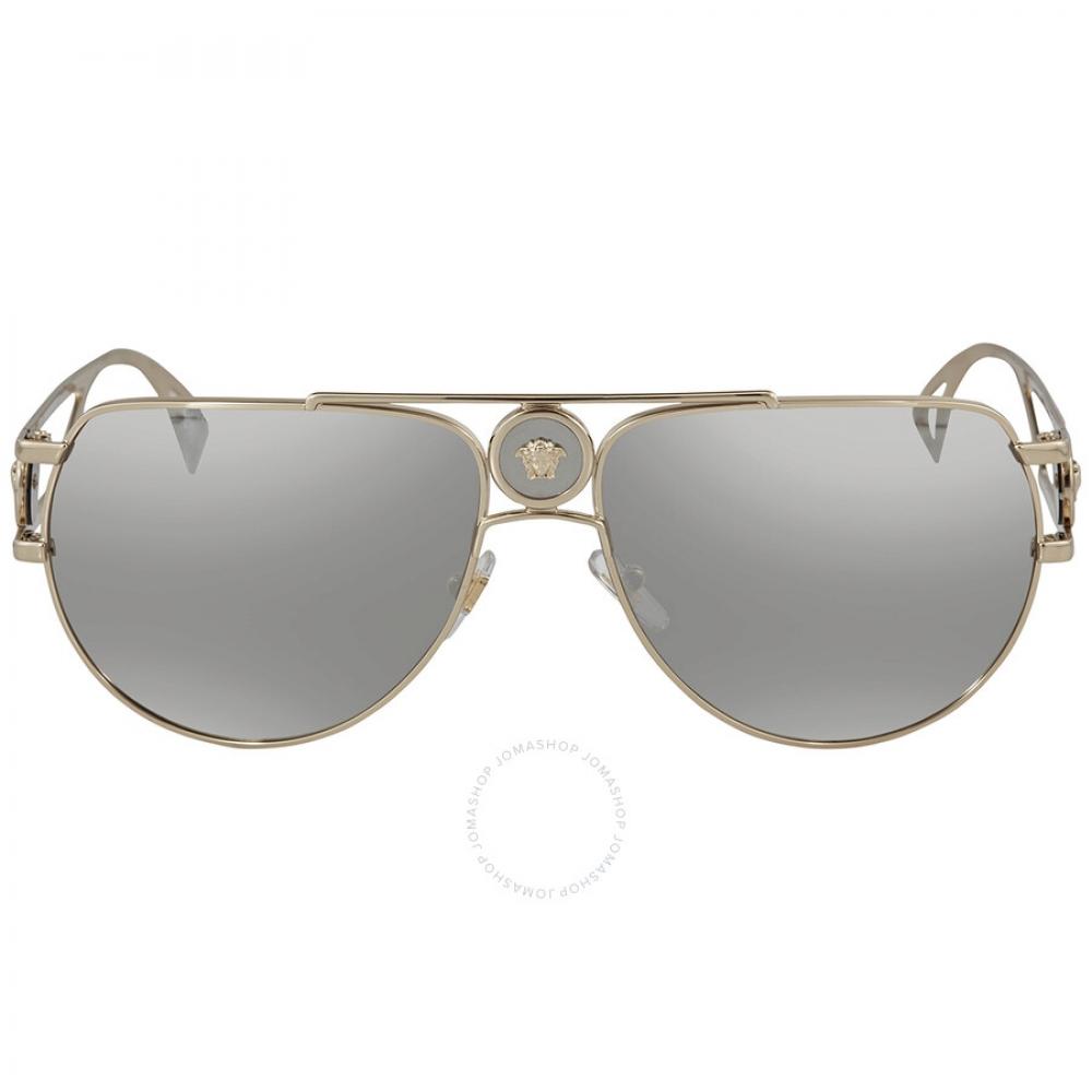 VerSace Light Grey Mirror Silver Pilot Men S SunglaSSeS Ve2225 12526g 60