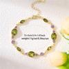 Charm Female Olive Green Purple Zircon Stone Round Bracelet Gold Silver Color Adjustable Wedding Jewelry For Women