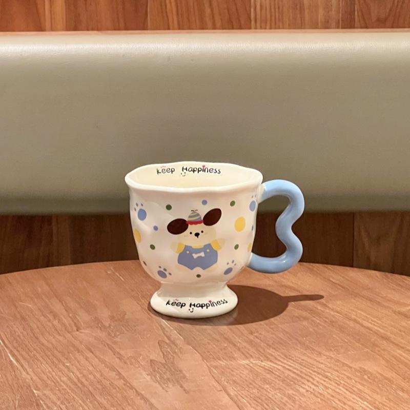 Girls' Heart Cute Rabbit Cup for Girls' Birthday Gift Souvenir High-value Ceramic Mug with Lid Spoon