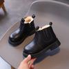 New British-style short boots for girls and boys2026Soft-soled, fleece-lined Martin boots, fashionable and versatile children's cotton boots