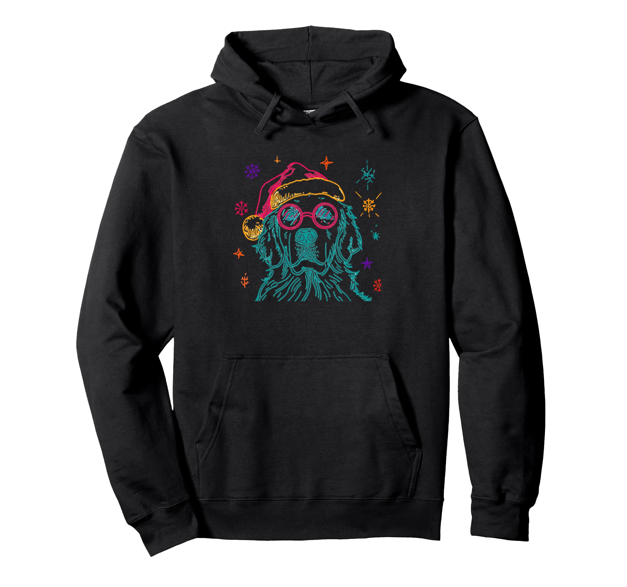 

Dog face, round glasses, winter, character graphic, pink, star, hoodie