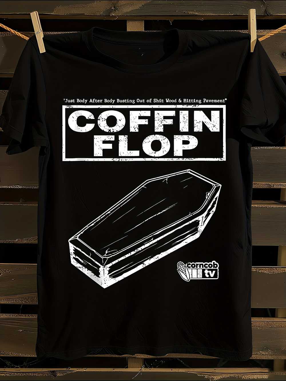 

Funny Coffin Flop Graphic T-Shirt XXXL