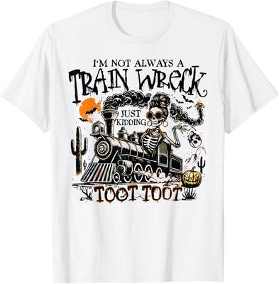 Ich bin nicht immer ein Zugunglück Nur Spaß Tüt Tüt Lustiges Unisex-T-Shirt