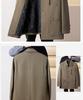 Men's Mid-Aged Full Fleece Jacket - Spring/Autumn Lapel Button Outerwear, Dad's Style Top, Grandpa's Clothing.