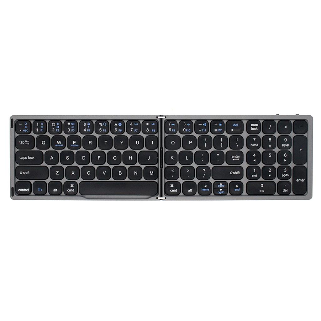 Foldable   Wireless Keyboard Portable Keyboard  -size Keyboard Support       Smartphone and Tablet Grey