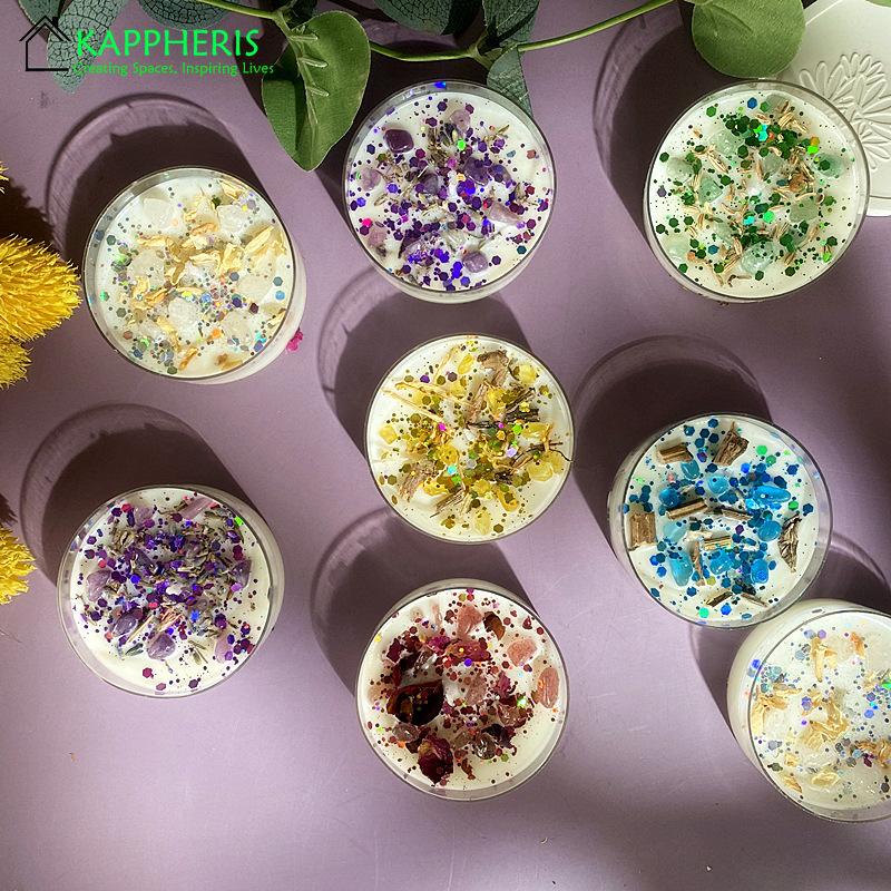 Mini Crystal Tealight Candle Herbs Energy Candles for Spells Guest Gift Scented Candle Wholesale