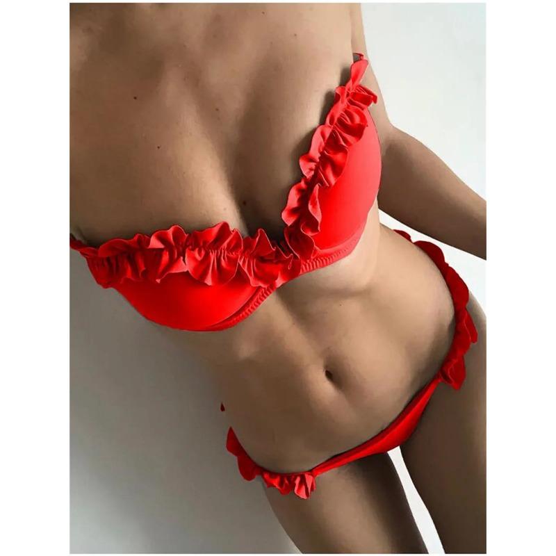 Animal Print Leopard Bikini Push Up Swimsuit Sexy Women Bikini Set 2025 Brazilian Bathing Suit Bandeau Thong Swimwear Beach Wear