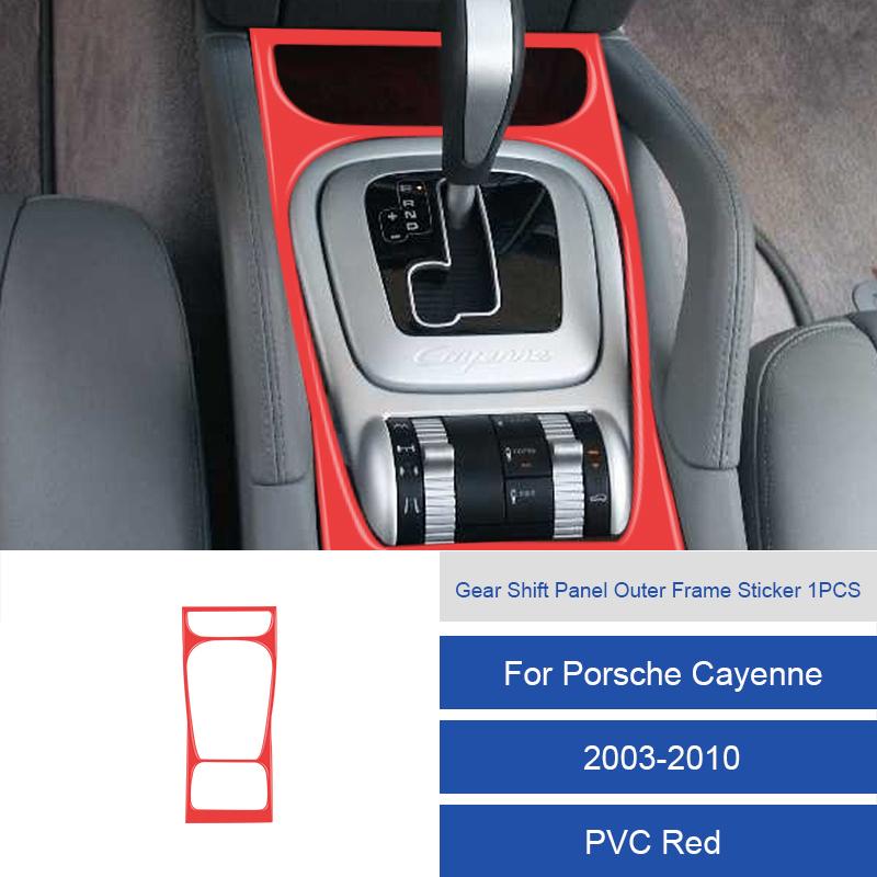 Per Porsche Cayenne 2003 2004 2005 2006 2007 2008 2009 2010 Pannello Adesivo Leva Cambio Console Centrale Morbido in Fibra di Carbonio / PVC