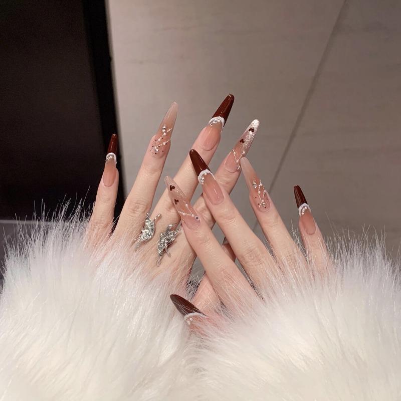 New Ice Flower Nail Art Wear Ins Style Pure All-match Ice Crystal Flower Blush Gradient Cat's Eye Temperament Handmade Nail Art Tool