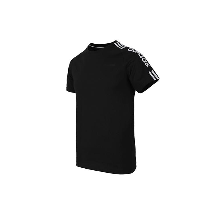 Men s adidas neo Round Neck Short Sleeve Black T-Shirt FP7475 M
