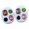 Stud Earrings ,Colorful Inlaid Resin Hoop, for Exquisite Accessories, Fashion Jewelry Women.