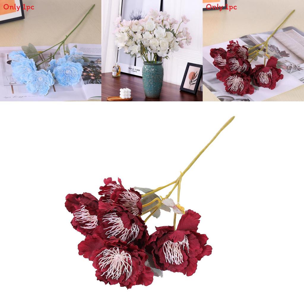 Faux Peony Silk Flowers For Wedding Decor Home Staging Photography Props