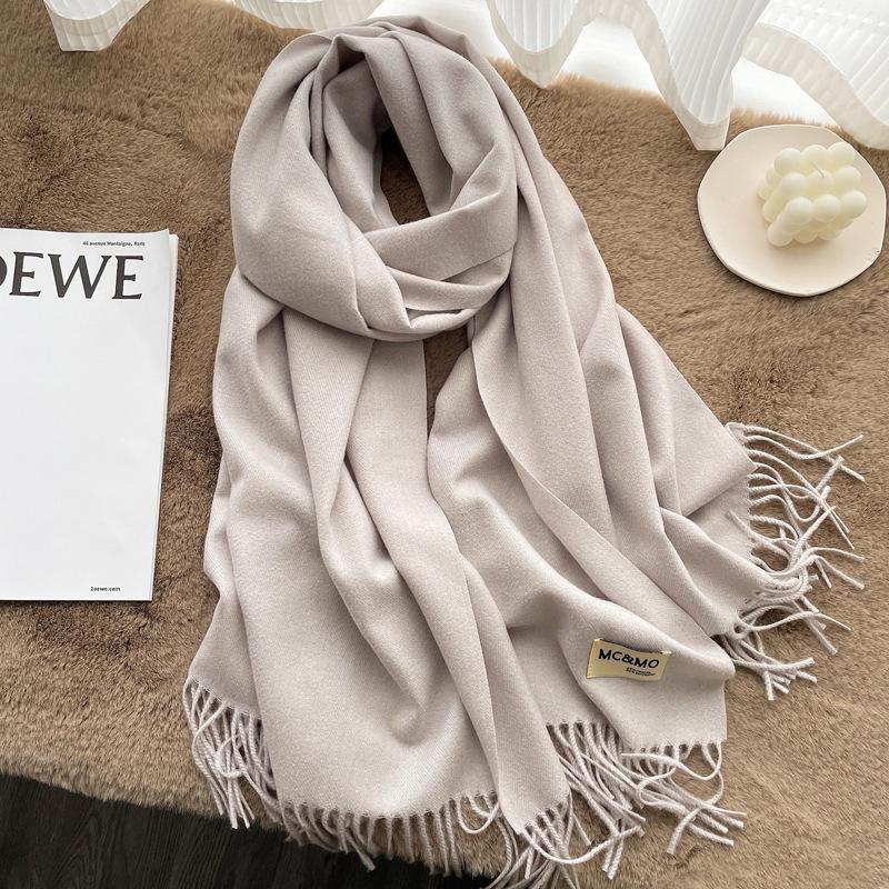 2024 Soft Imitation Cashmere Scarf: Women's Autumn-Winter Korean Style Warm Neck Warmer - Couple's Cold Protection Long Shawl.