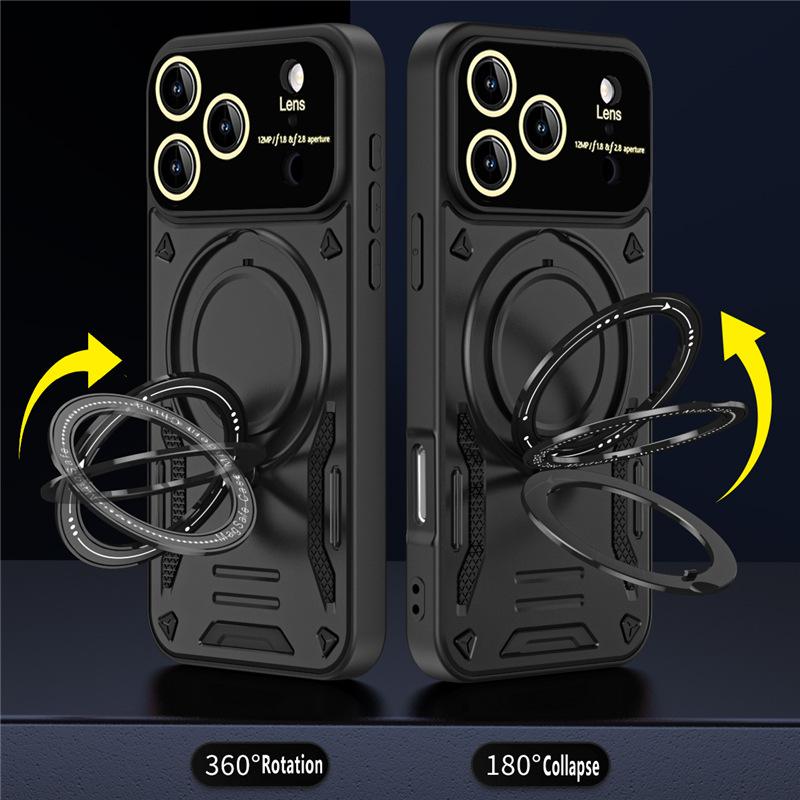 Applicable to iPhone17Pro max excellent shield large window all-inclusive armor mobile phone case Apple 11 magnetic bracket case