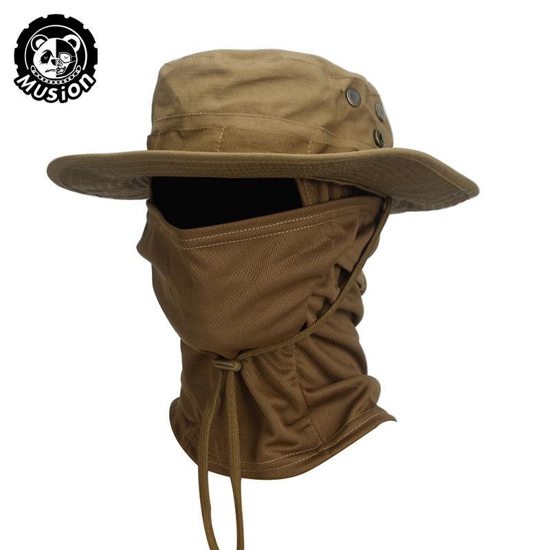 Musion Boonie Hoed Balaclava Hoed Pak Opvouwbare Hoed Zonbescherming Vissershoed Ademend Visser Buiten Jagen Vissen Breed H
