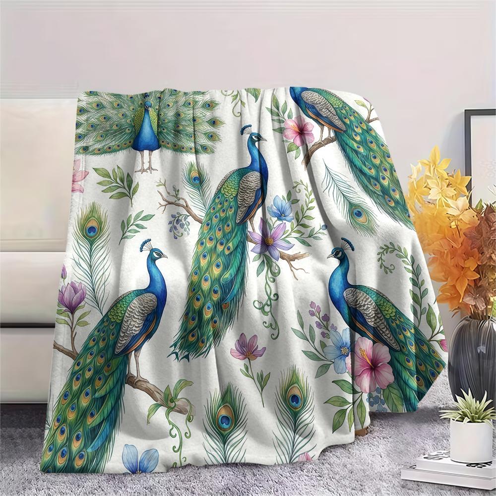 Frische Blumen Pferd Leopardenmuster Flanelldecke Hohe Qualität Bequem für Alle Jahreszeiten Heimdekoration Wärme und Komfort Perfekt für Weihnachtsgeschenke