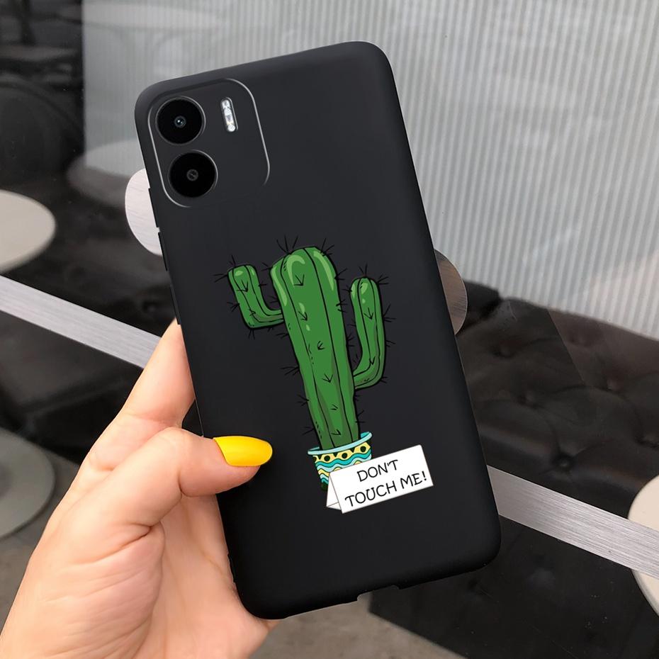 For Xiaomi Redmi A1 Case Redmi A1 Plus Beautiful Girl Flower Phone Case For RedmiA1 A 1 A1+ Candy Color Soft Silcone Back Cover