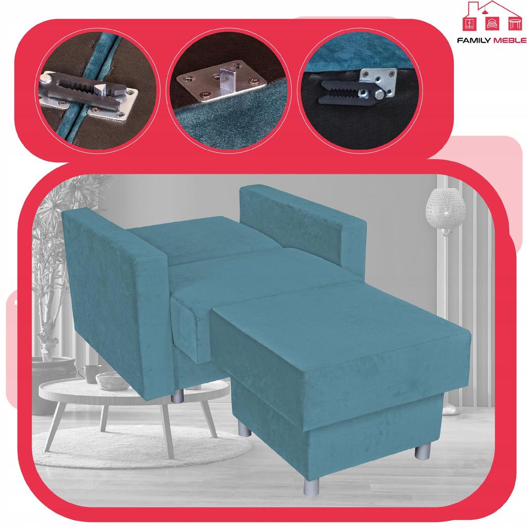Polstergarnitur Alicja Ausklappsofa Sofa Sessel Family Möbel Pastell