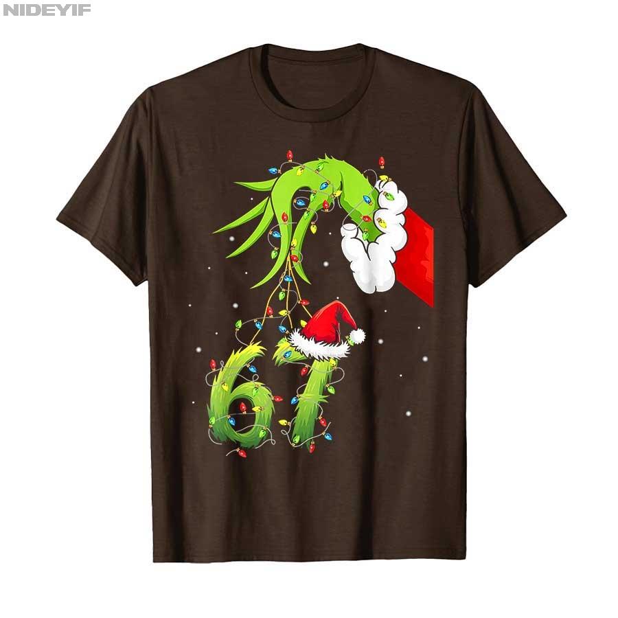 Funny Six Seven 6 7 Meme 67 Xmas Hand Christmas Costume T-shirt For Men Women 100% Cotton T Shirts Short Sleeve Tops 1030-1