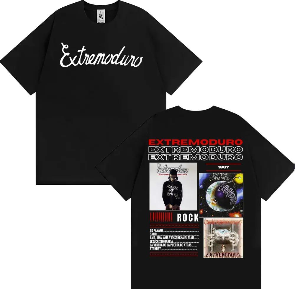 Famous RRock Band EXTREMODURO Tour Printed Men and Women Clothing Hip Hop Punk Street Tees Casual Cotton Short Sleeve Tshirt