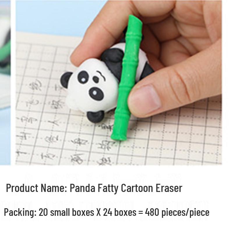 Cute Cartoon Panda Eraser for Kids - Detachable Gift and Prize for Students