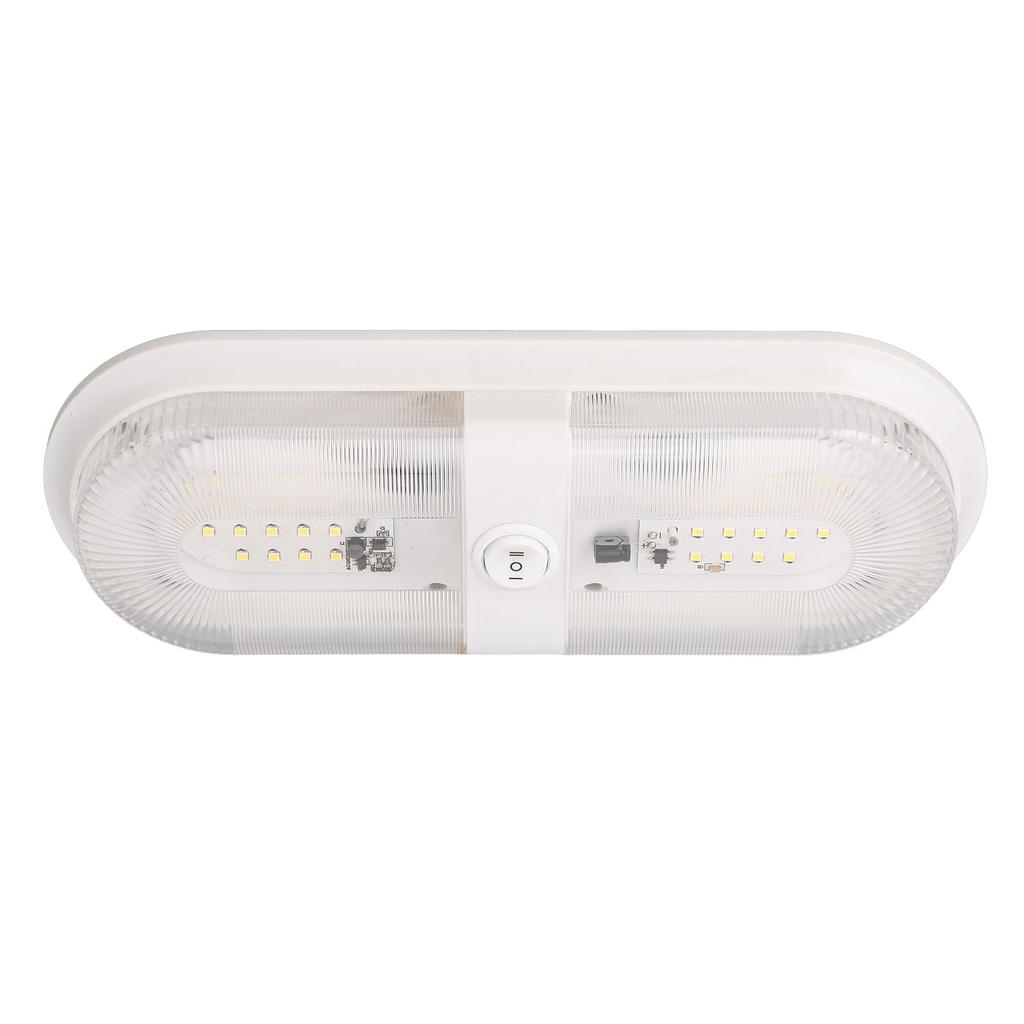 Double Dome Light Fixture 560LM RV LED Ceiling Dome Light with Switch for Trailer Camper 10 To 24V