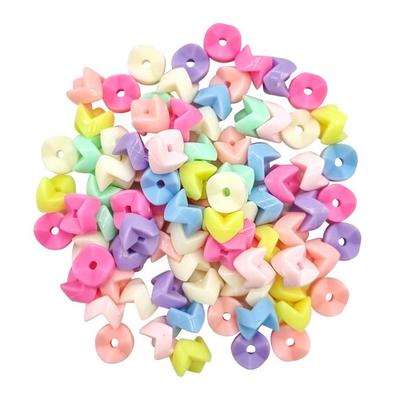 Fancy Beads for Children Pastel Colors 0.9 X 0.5 Cm 45 G