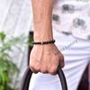 Natural Black onyx and tiger eye bead bracelet Black crystal beaded jewelry for man Stretchable handmade bracelets for boys Gift for him