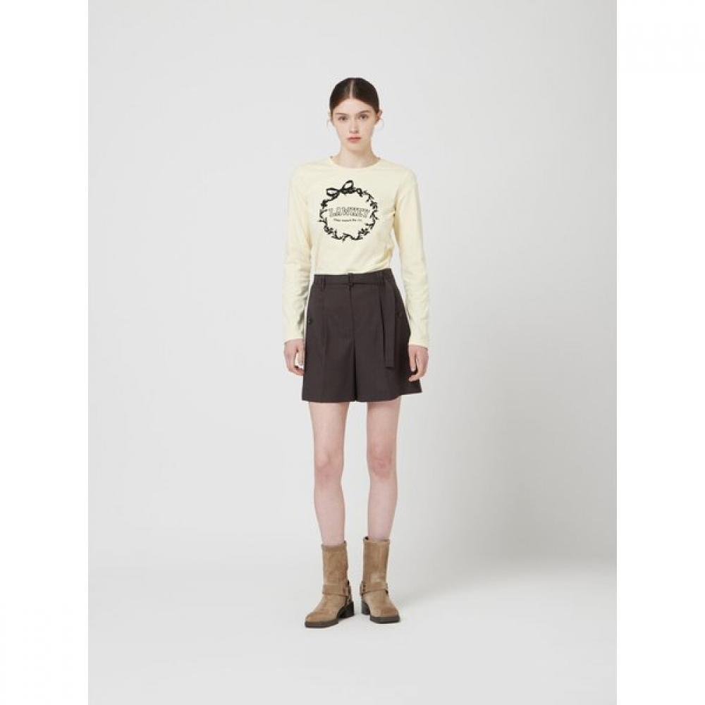 Cc Collect Belted Wool Blend Shorts  C253msa022c 