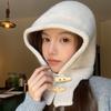 Balaclava Hat for Women with Autumn and Winter Thickened Face Showing Small Bicycle Color Pullover Hat for Men