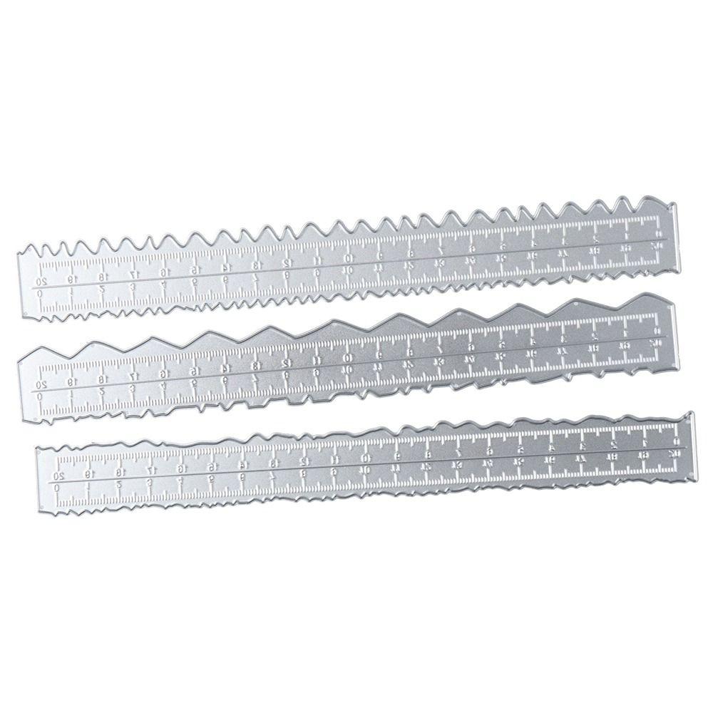 Making Photo Album Scrapbooking Cutting Dies Irregular Edges Ruler Embossing Stencil 8.7 Inches