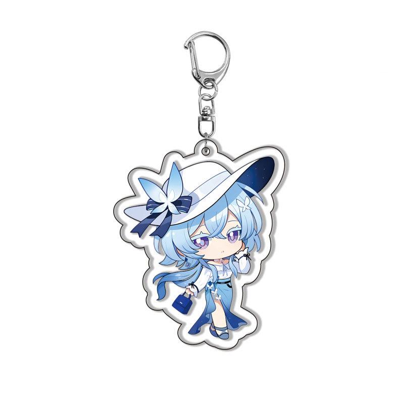 

New Cute The Shorekeeper Keychains Hot Game Wuthering Waves Acrylic Key Chain Desktop Ornaments Standing Anime Pendant gifts