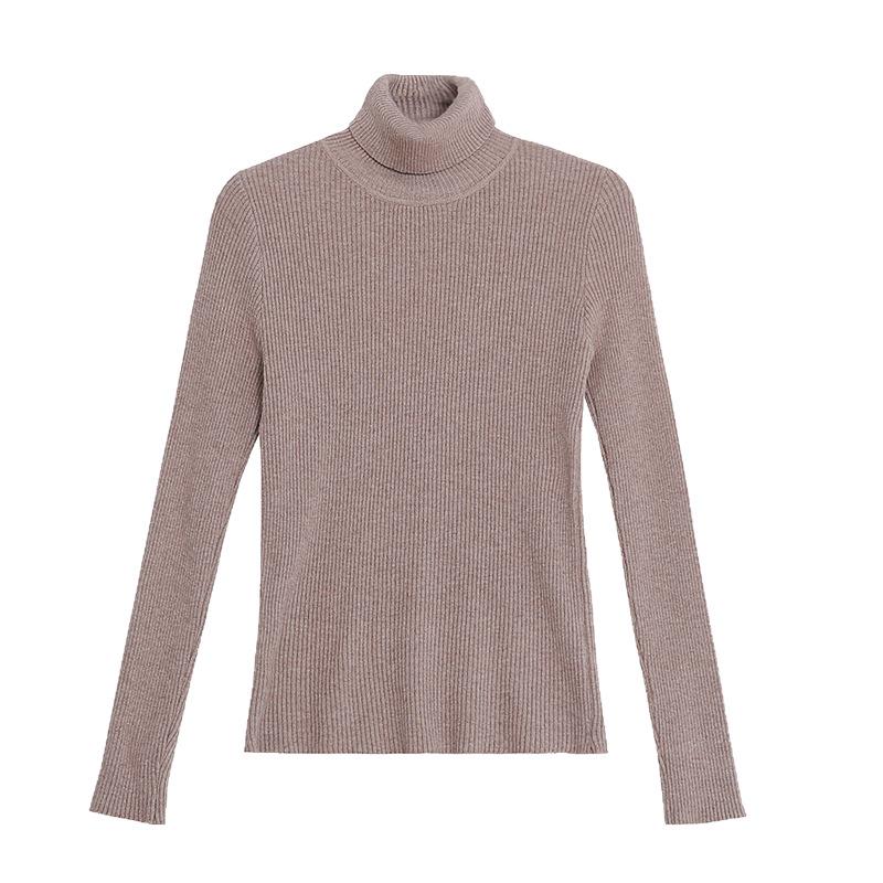 Autumn Winter Turtleneck Pullover Sweater with Long Sleeves Women Sweater Solid Knitted Tops Casual Slim Pullover Korean Sweaters
