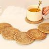 1 piece of rattan cup mat, bowl mat, tea cup mat,heat insulation mat, tableware mat, waterproof mat Christmas decorations
