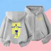 7 Ronaldo Sweatshirts für Baby CR7 Kinder Oberteil Fußballstar Zurück zur Schule Reißverschluss Kapuzenpullover Kinder Jungen Kleidung Messi Jungen.