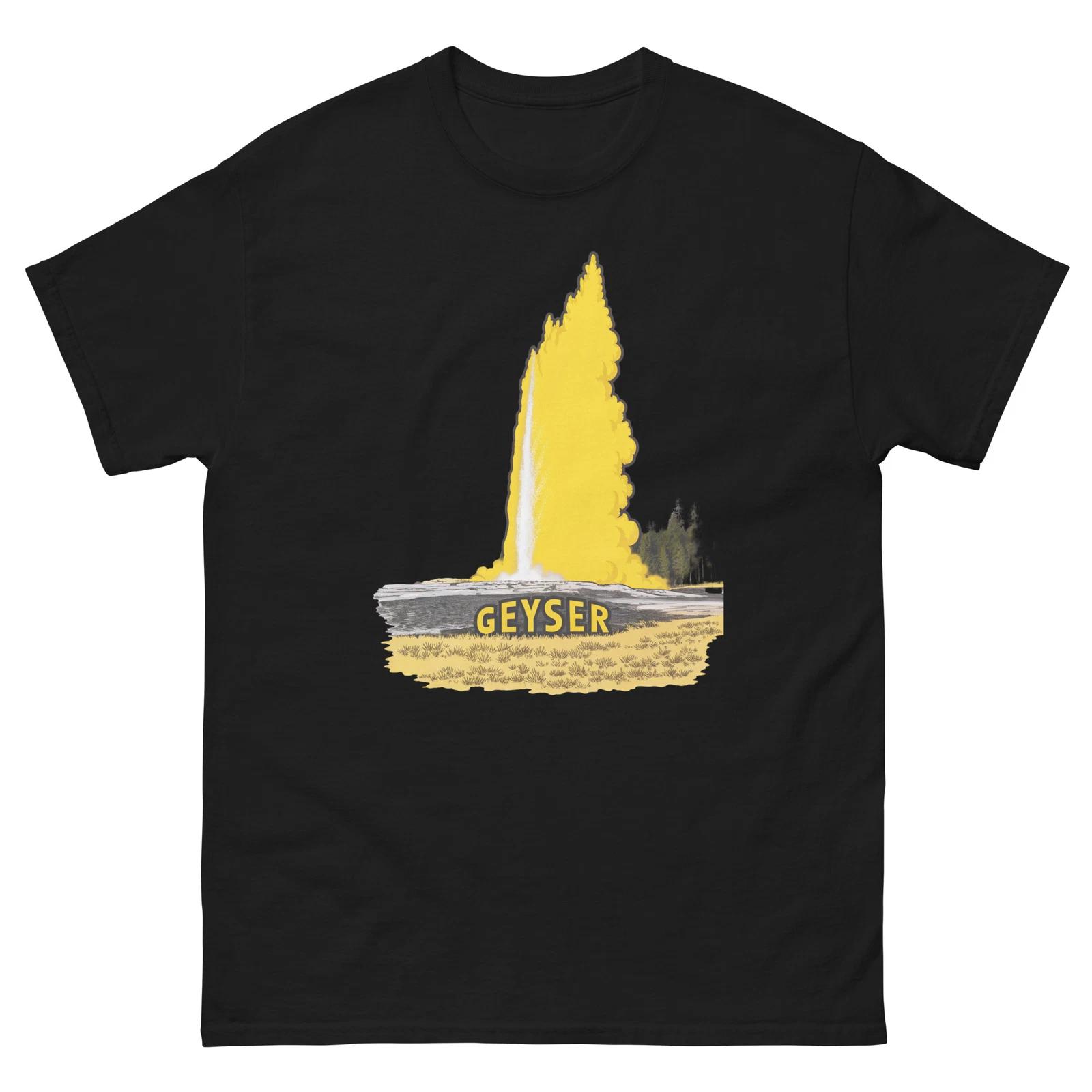 Geyser Geographical Landscape Location Scenery T-Shirt 4XL