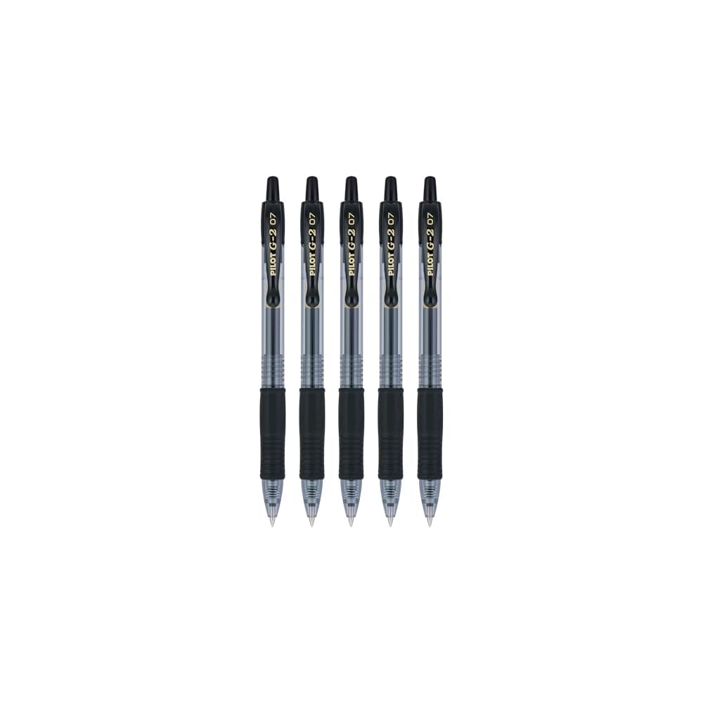 Pilot G2 Premium Gel Ink Rollerball Pens 5-Pack Black Ink Smooth Writing