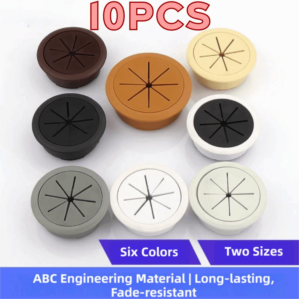 10Pcs Flexible Outlet Desk Cord Grommet Threading Box Cable Passing Box  Computer Desk