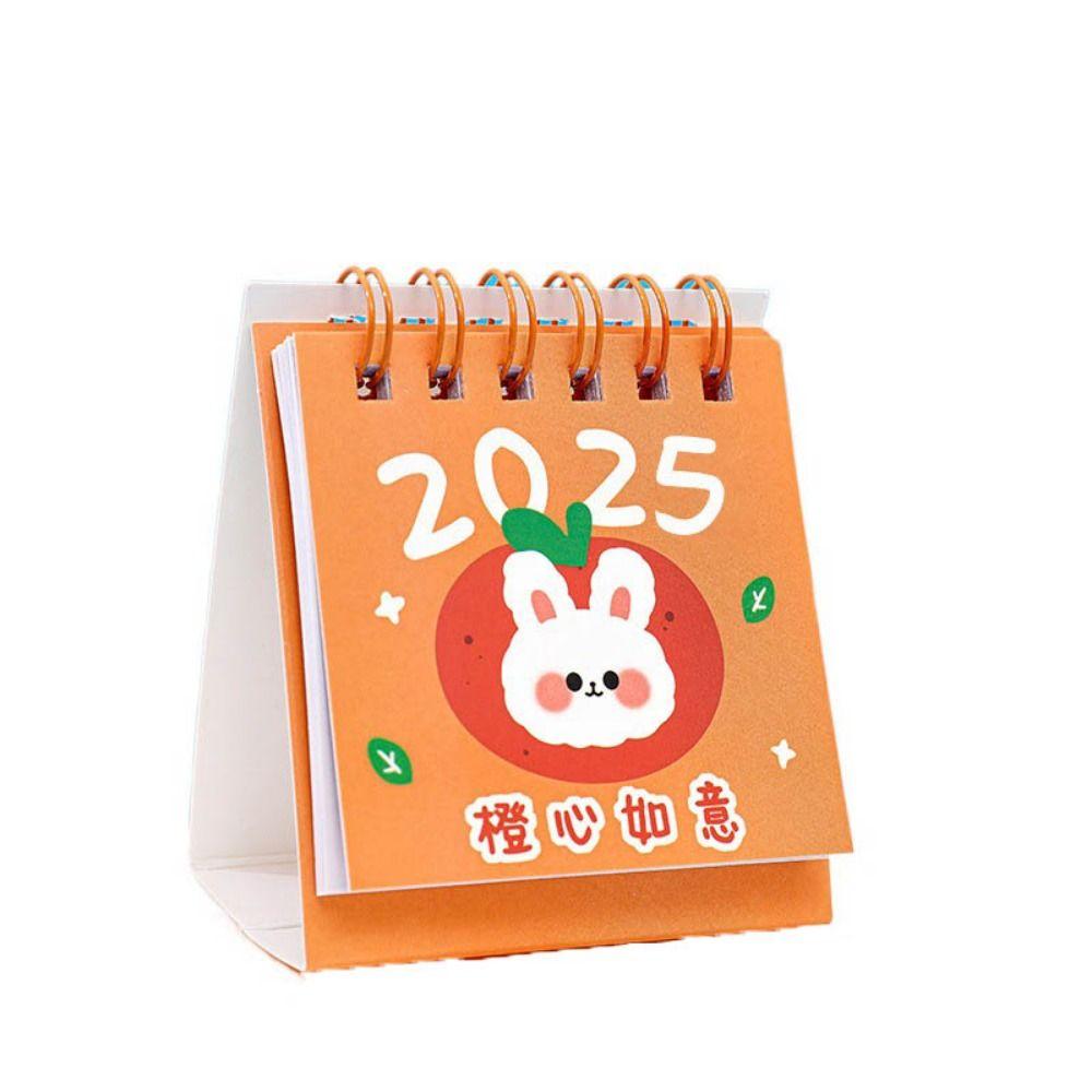 Cute 2025 Calendar Mini Mini Desktop Calendar Creative Fruit Text Calendar  Desk Check-in