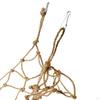 Bird Climbing Net Parrot Hanging Swing Rope Cage Perch with Buckles Hooks Chew Toy Hamster Hammock