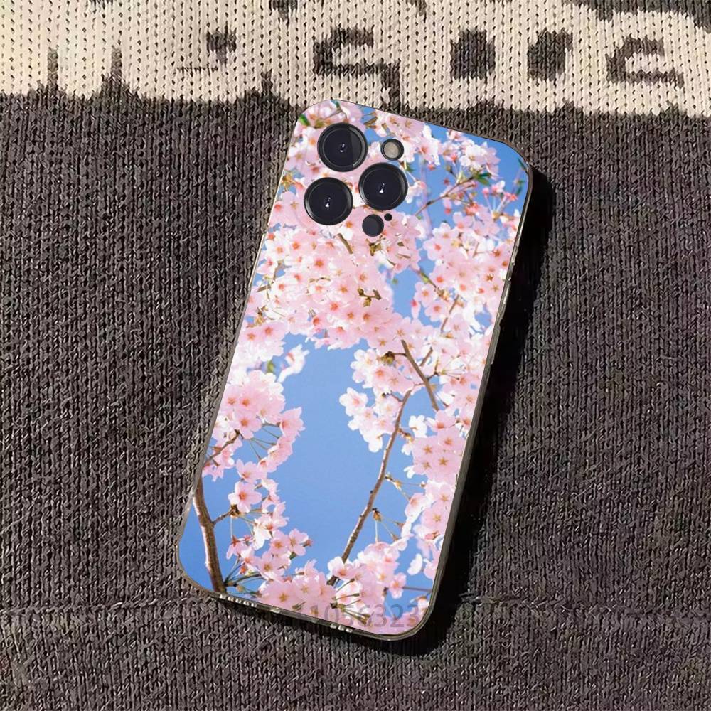 

Pink Sakura Phone Case for iPhone 11Pro 13 12 11 Pro Max 16e 17 Air 16 15 14 Plus 11ProMax iPhone16promax