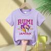 Soft Cotton T-Shirt for Girls, 2026 Movie Design,Children's Clothing,Gifts for K-Pop Demon Hunters Fans, Fashionable Casual Tops