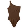 European And American Sleeveless Slanted Shoulder Onesie Women'S Top Inside And Outside, Sexy Hot Girl Tight Thong